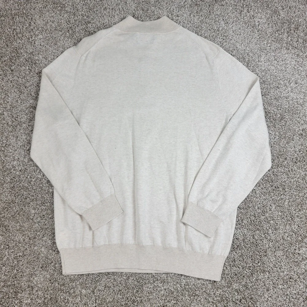 NWT Vineyard Vines Mens XL Stone Thaxter Stripe Cashmere Quarter Zip